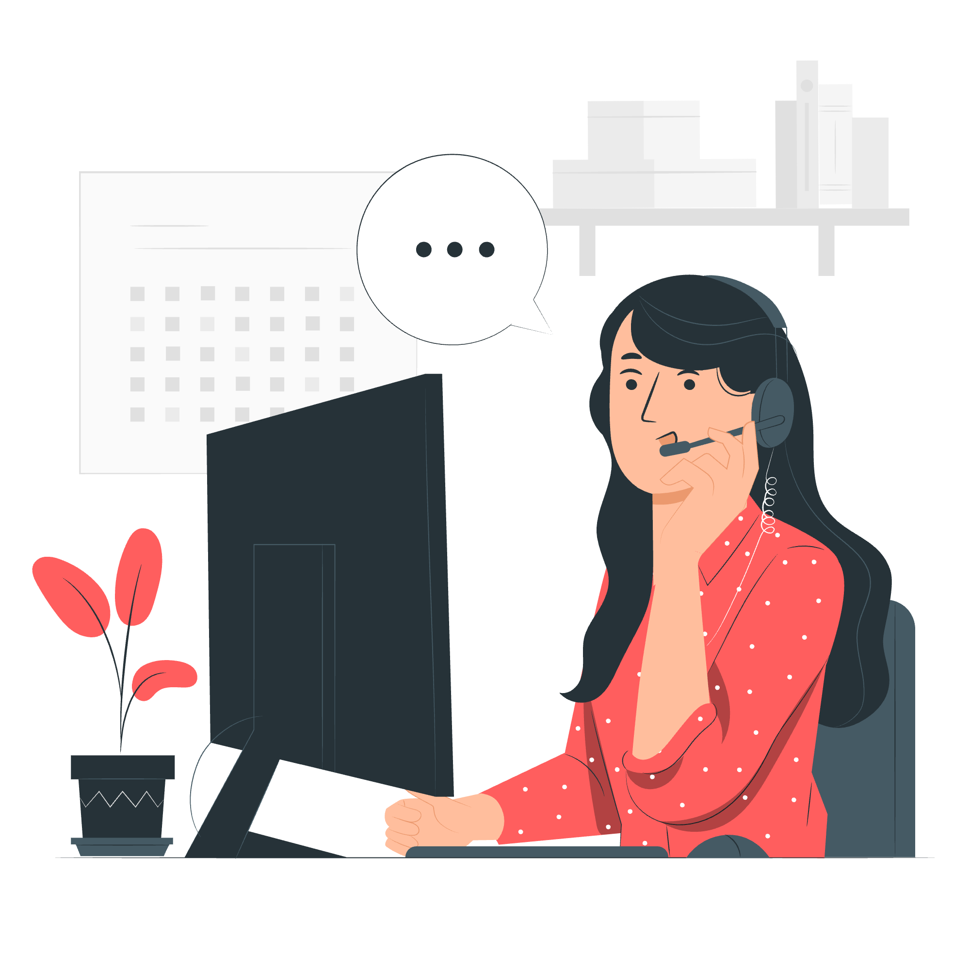 A person on the phone contacting the client.